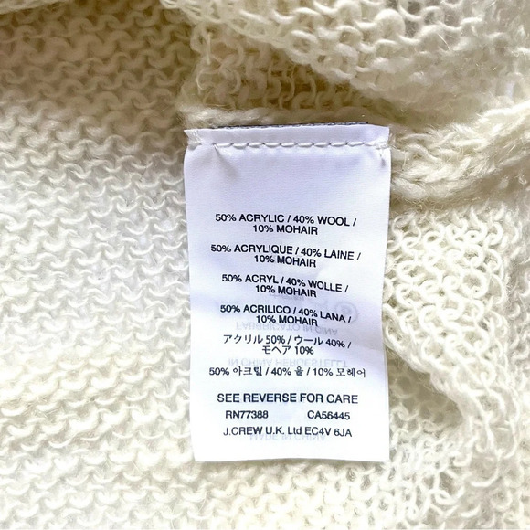 J.Crew Open Knit Wool Mohair Tunic Sweater - Picture 6 of 7